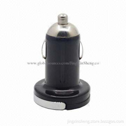 Dual-USB Sockets In-car Charger for iPhone/iPad/Micro, 12 to 24V DC Input